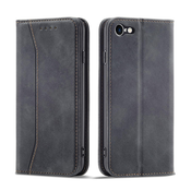 Magnet Fancy preklopna torbica za iPhone SE 2022 / SE 2020 / iPhone 8 / iPhone 7: crna - iPhone 7 - Hurtel