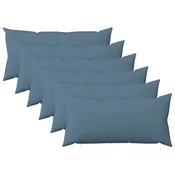 vidaXL Prevleka za blazino 6 kos HEERLEN Jeans modra 40 x 80 cm Blago