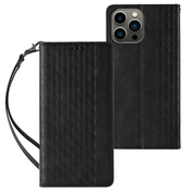 Eleganten etui/ovitek za Samsung A54 5G, Fina tkanina, Črn