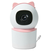 IMMAX NEO LITE SMART sigurnosna unutarnja kamera BABY, 355° 50°, P/T, Wi-Fi, 4MP, roza, TUYA