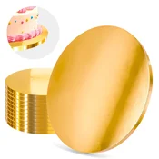 shumee Podstavek za torto zlat 28 cm 1,2 cm komplet 10 kosov okroglih bobnov za torto luksuzni Brand4Cake