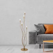 Opviq Podna lampa Bonibon-13237, 35 x 35 x 155 cm, 5 x E14, Zlatne boje