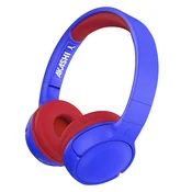 OEM Bluetooth 5.1 slušalke za otroke z mikrofonom, 8h življenjska doba baterije, Akashi - modre/rdeče, (5000231585)