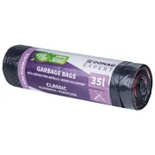 DONAU EXPERT vrečke za ponovno zapiranje, CLASSIC LDPE, 35 l, 15 kosov, črne