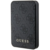 slomart guess powerbank 15w gupb5lp4gegk 5000mah črna/črna 4g usnje kovinski logotip