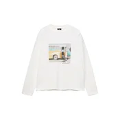 Pull&Bear Majica svetlo modra/svetlo siva/oranžna/bela