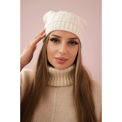 Kesi Cap with fleece Marta K231 ecru
