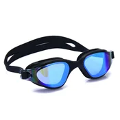 INF Enodelna silikonska plavalna očala z HD UV lečo in etuijem Black+Blue, (5000292899)