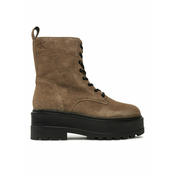 Calvin Klein Jeans Pohodni čevlji Flatform Zip Laceup Mg S YW0YW01554 Rjava