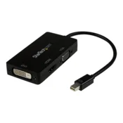 StarTech.com MDP2VGDVHD prilagodnik za video kabel 0,15 m Mini DisplayPort DVI-D + VGA (D-Sub) + HDMI Crno