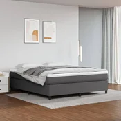 vidaXL vidaXL Posteljni okvir siv 160x200 cm umetno usnje, (20684349)