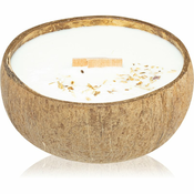 Tropicandle Coconut dišeča sveča z lesenim stenjem 350 ml
