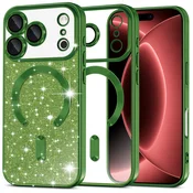 TPU gel ovitek Techsuit Luxury Glitter MagSafe za iPhone 17 Pro Max/18 Pro Max - deep green