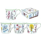 KOMPLET 4 PORCELANSKIH SKODELIC MEADOW TIME KOMPLET ZA KAVO MEADOW FLOWERS