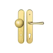 Varnostna oprema TWIN DAVID/ELEGANT HTSI 4500 DEF (A), gonilka levo/krogla, Odprtina za cilindrični vložek PZ, Twin A (polirana medenina), 90 mm