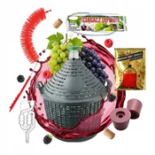 shumee KOMPLET 20L balona za vino, sok, kozarec, balon s košaro