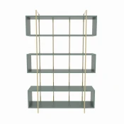 Hanah Home Bruti Green Gold Polica za knjige 120x180x29.6cm, Zelena