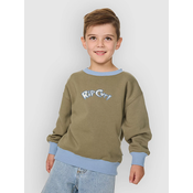 Rip Curl Ride The Wave Crew Kids Sweater surplus green
