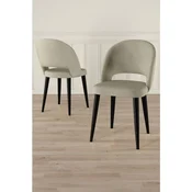Hanah Home set trpezarijskih stolica Pane 6 kom, krem tkanina Babyface, crne metalne noge
