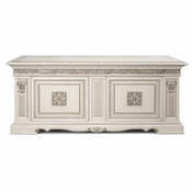 Casa Padrino Luxury Baroque Desk White/Silver 196 cm - Made in Italy