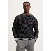 Vuneni pulover Mammut Mammut x Cabourn Direttissima boja: tamno plava, tople, 1014.07060