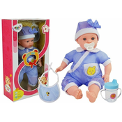 Lean-toys Punčka modra oblačila 45cm