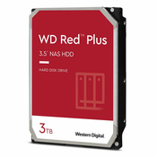 Western Digital WD Red Plus 3TB 256MB 3 5 inča SATA 6Gb/s - unutarnji NAS tvrdi disk (CMR)