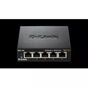 D-Link Mrežni switch uređaj RJ45 DGS-105 D-Link 5-portni 1000 MBit/s