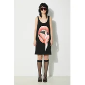 Fiorucci Bombažna obleka Mouth Print Tank Dress
