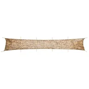 Vidaxl Kamuflažna mreža z torbo za shranjevanje 1038x137 cm peščeno rjava