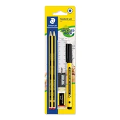 Staedtler set 2x grafitni svinčnik HB, 1x radirka, 1x šilček, 1x ravnilo, 1x pisalo