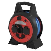 Weatherproof kabelski kolut 20 m/3 vtičnice/modra/PVC/230 V/1,5 mm2