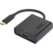 Renkforce USB / HDMI adapter [1x USB-C™ vtič - 1x HDMI-vtičnica] črni, pozlačeni kontakti renkforce