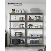 Songmics Shranjevalna polica 2-delni komplet 50x100x200 cm siva