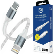 Kabel 3MK Hyper kabel N-SERIES USB-C na Lightning 50cm PD 3.0 9V/3A 27W bel