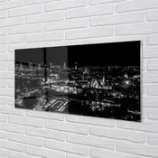 tulup.si Slika na akrilnem steklu Nočna panorama varšava nebotičnikov 120x60 cm 4 obešalnika