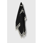 Svileni rubac Karl Lagerfeld boja: crna, s uzorkom, 245W3307