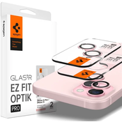 Spigen Glass tR EZ Fit Optik Pro 2 Pack, pink - iPhone 15/15 Plus/14/14 Plus (AGL07167)