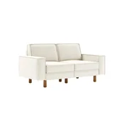 ATELIER DEL SOFA 2-Seat Sofa Sparrow 2 Milk Froth Walnut
