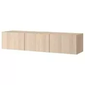 BESTA TV stalaža s vratima, belo b. im. hrastovine/Lappviken belo b. im. hrastovine, 180x42x38 cm