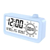 INF Polnilna pametna budilka z LCD, nočno lučjo in časovnikom Blue, (5000290736)