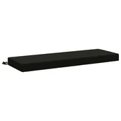 Vidaxl Blazina za klop SOEST 100% poliester Črna 120 x 40 x 8 cm