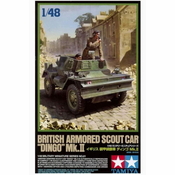 Tamiya maketa-miniatura Britanski oklepni izvidniški avtomobil Dingo Mk.II • maketa-miniatura 1:48 tanki in oklepniki • Level 3