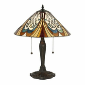 Endon 64163 - Stona lampa Tiffany HECTOR 2xE27/60W/230V precnika 40 cm