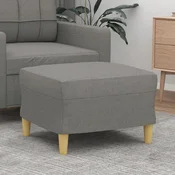 shumee vidaXL Tabure za noge temno siv 60x50x41 cm oblazinjen s blagom