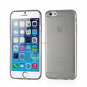 Ultra tanek silikonski ovitek za iPhone 7 - prozoro črn