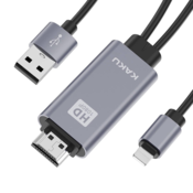 Kakusiga kabel HDMI na Lightning HD1080P za prenos slike iz iPhone Apple naprav - dolžina 1,8 metra