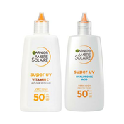 Garnier Ambre Solaire Super UV Hyaluronic Acid set: zaščita pred soncem za obraz 40 ml + zaščita pred soncem za obraz 40 ml unisex