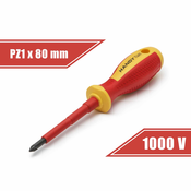 Izvijač izoliran – PZ1x80 mm – do 1000V