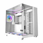 darkFlash Računalniško ohišje TH285 (belo) + 4 ventilatorji